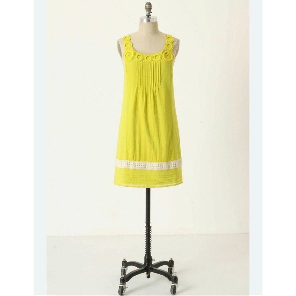 Anthropologie Edme & Esyllte Yellow Ipanema Utilla Sleeveless Sundress Size XS